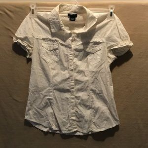 Rue 21 Button Up Embroidered Shirt